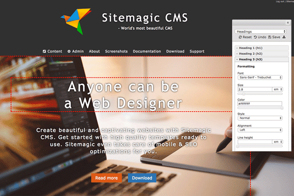 Sitemagic CMS image